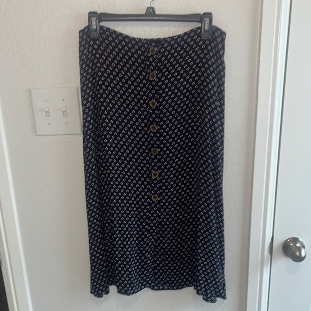 Sanctuary Black and White Patterned A-Line Skirt